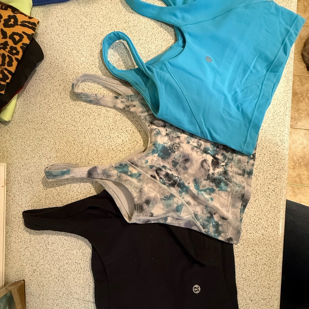 lululemon athletica Tank Tops - Blue, Black, Multicolor